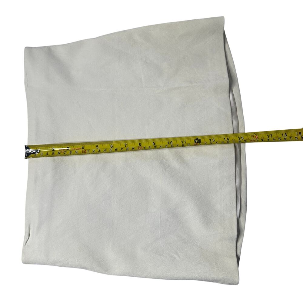 Genuine Leather Luxury White Mini Skirt Buttery Soft Lambskin Feel - Picture 10 of 12